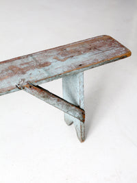 antique primitive painted wood bench