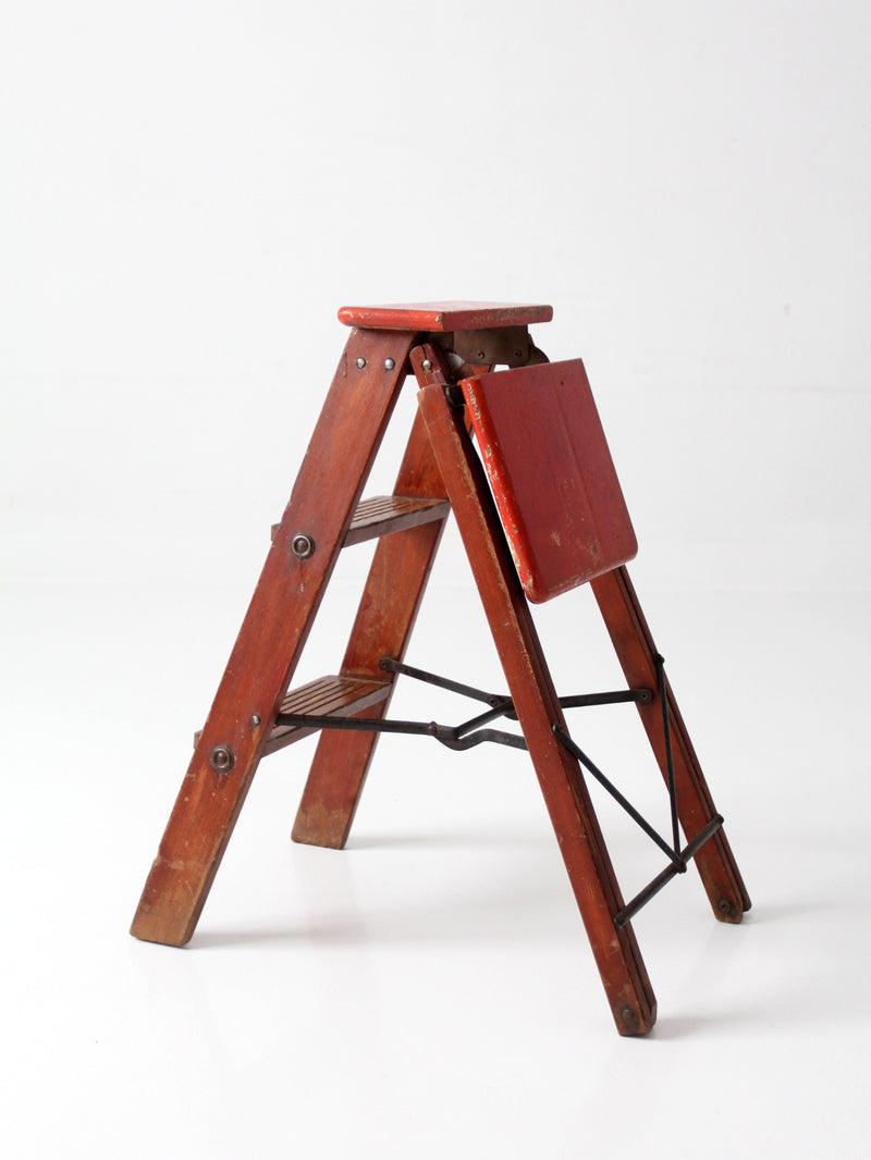 mid-century folding step ladder stool – 86 Vintage