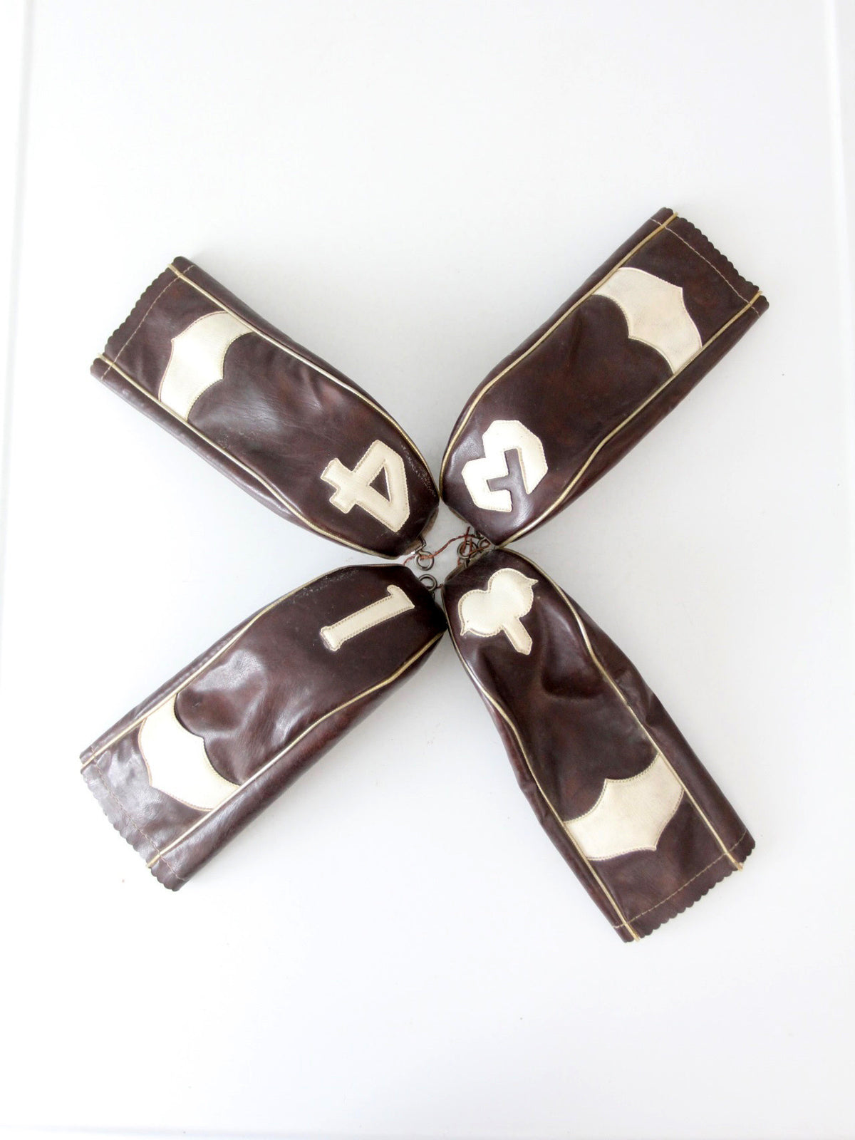 vintage 1950s golf club head covers | set of 4