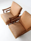 mid century modern swivel lounge chairs pair