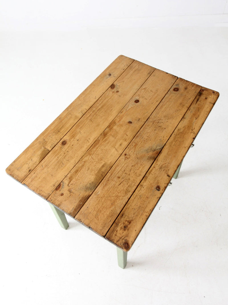 antique painted pine farmhouse accent table