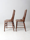 antique painted wood side chairs pair