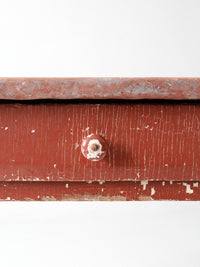 antique painted farmhouse table with metal top