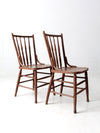 antique painted wood side chairs pair