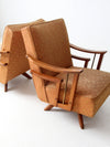 mid century modern swivel lounge chairs pair