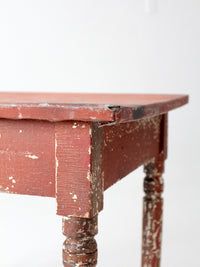 antique painted farmhouse table with metal top