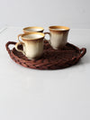 vintage wicker tray