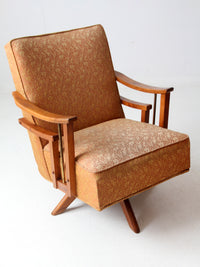 mid century modern swivel lounge chairs pair