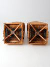 mid century modern swivel lounge chairs pair