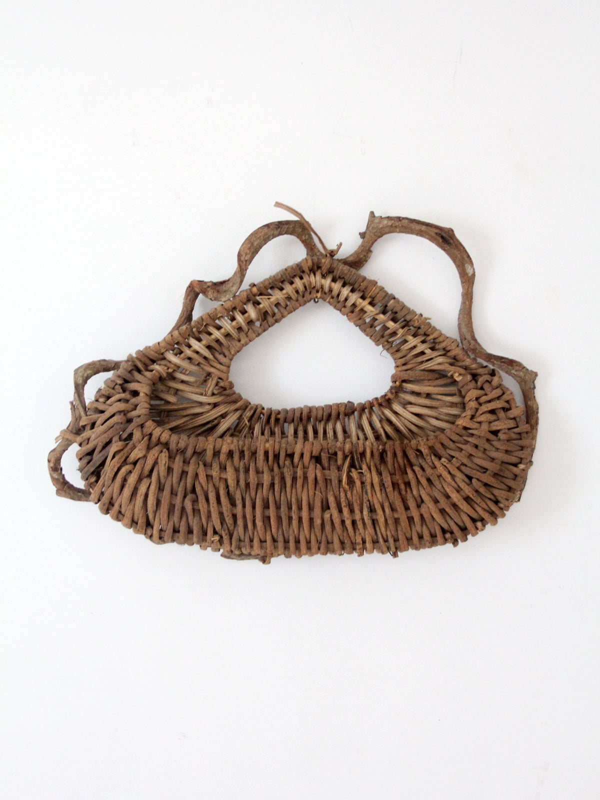 vintage woven vine wall basket