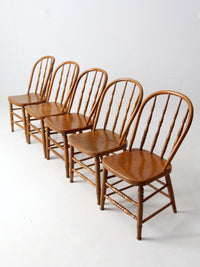 antique spindle back dining chairs set of 5