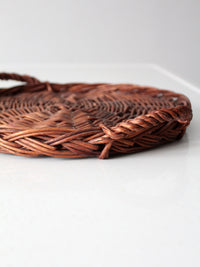 vintage wicker tray