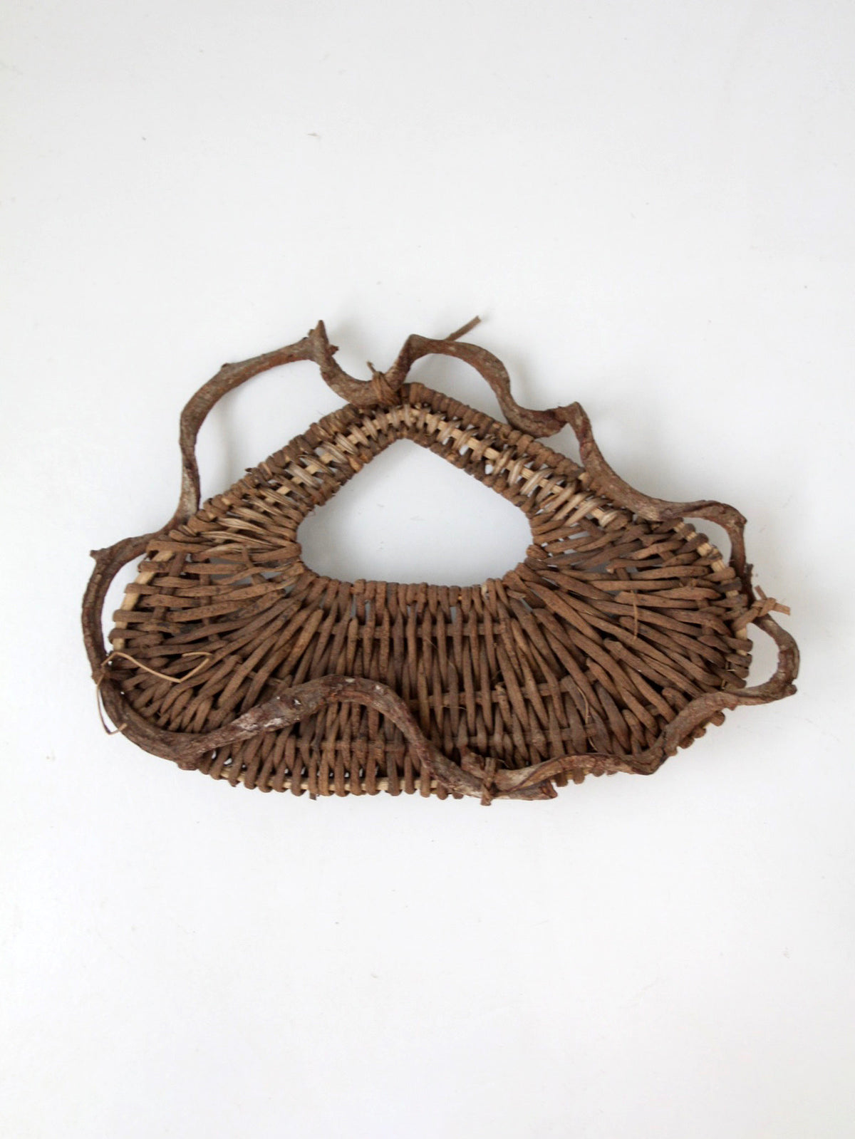 vintage woven vine wall basket