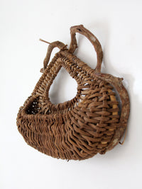 vintage woven vine wall basket