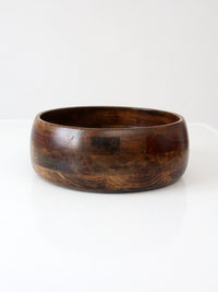 mid-century segmented wood serving bowl