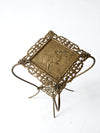 antique Victorian cast brass side table or plant stand