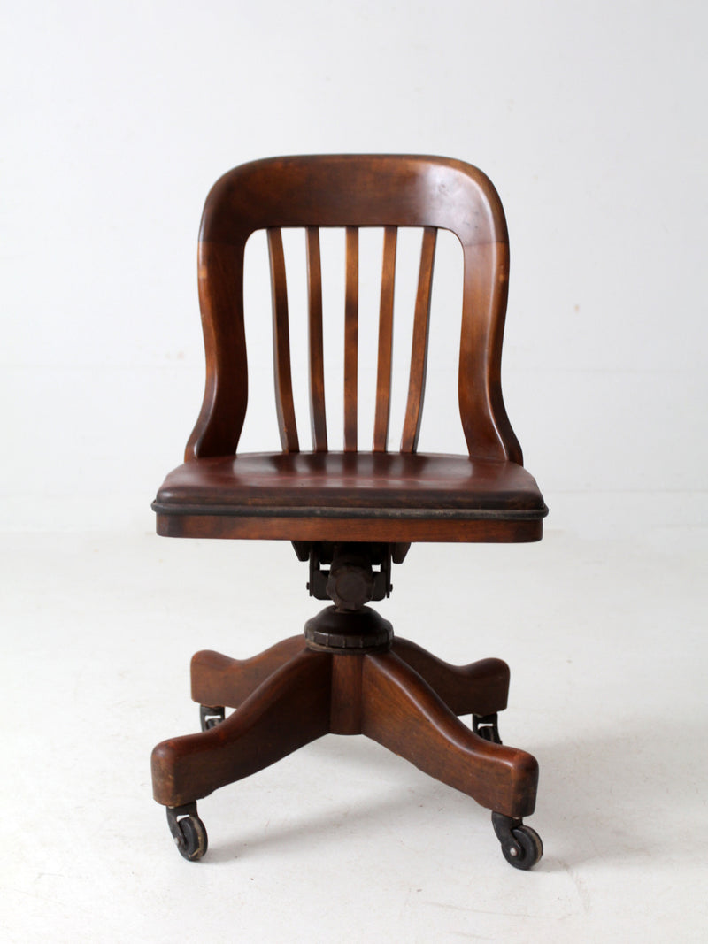 vintage Kendrick swivel bankers desk chair
