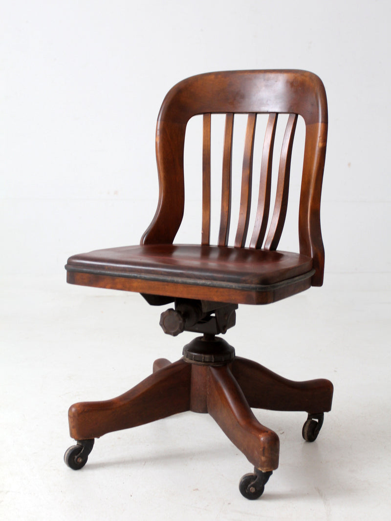 vintage Kendrick swivel bankers desk chair