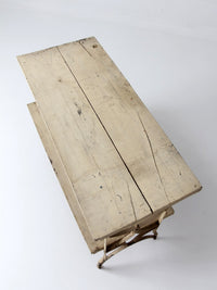 antique French garden two tier console table