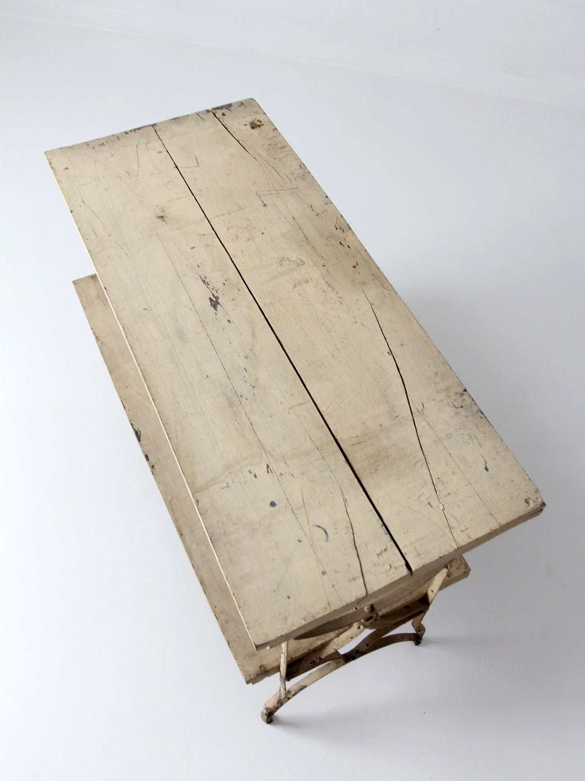 antique French garden two tier console table