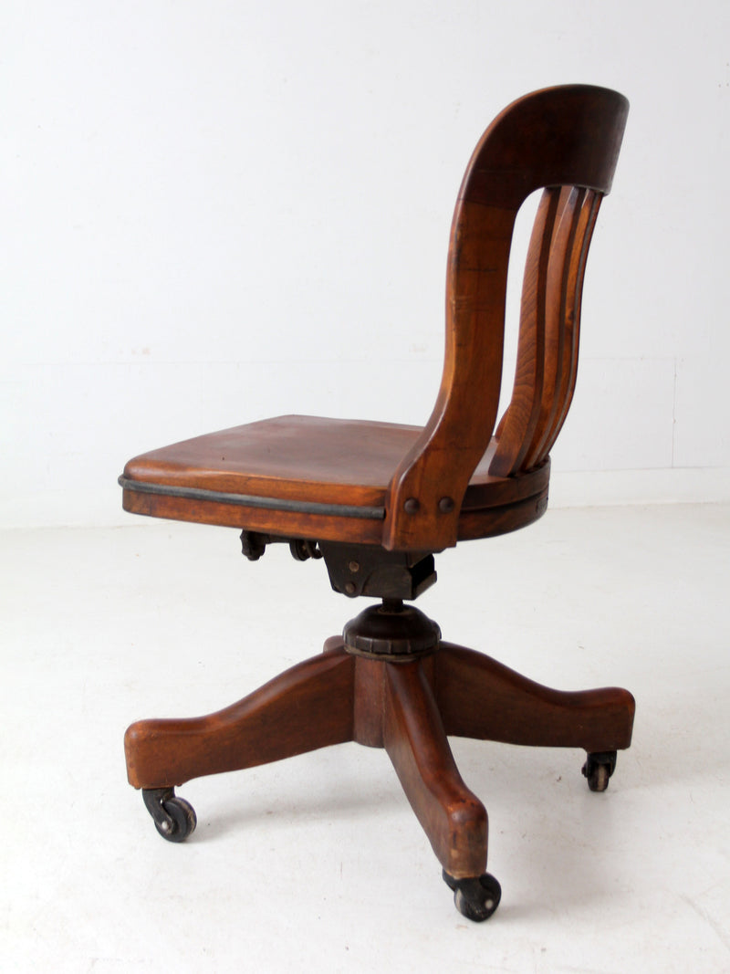vintage Kendrick swivel bankers desk chair