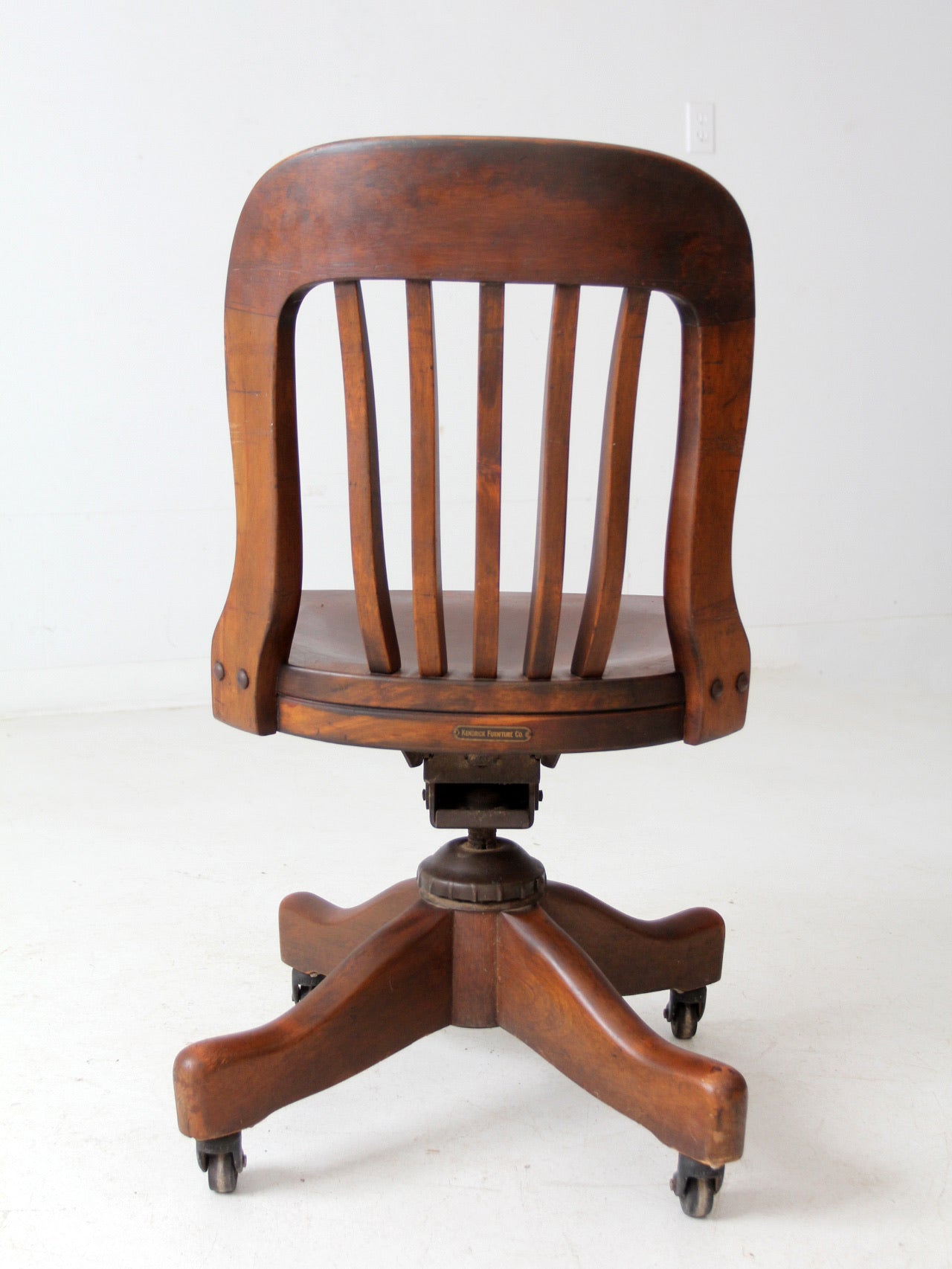 vintage Kendrick swivel bankers desk chair