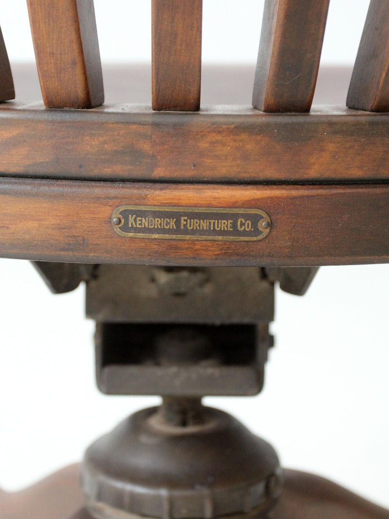 vintage Kendrick swivel bankers desk chair