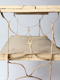 antique French garden two tier console table