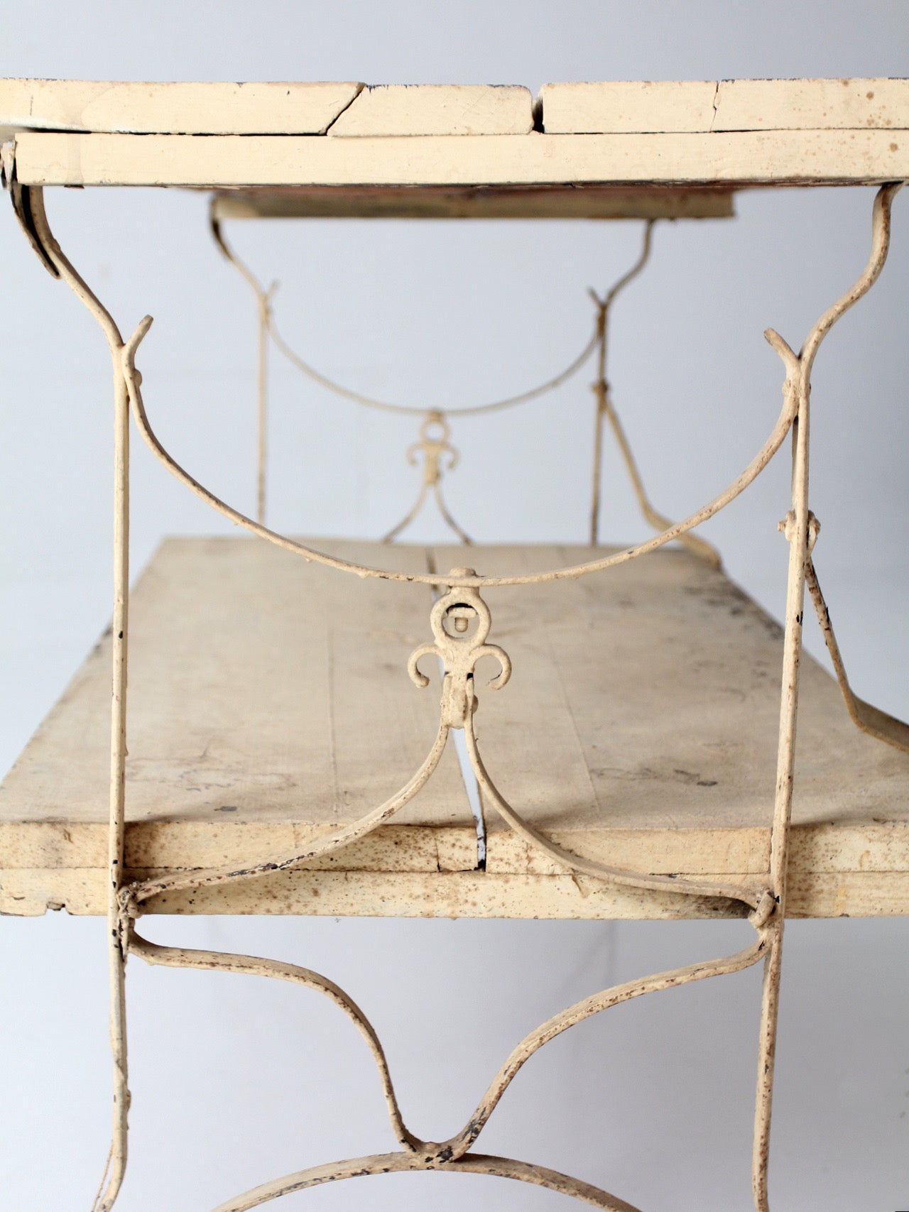 antique French garden two tier console table