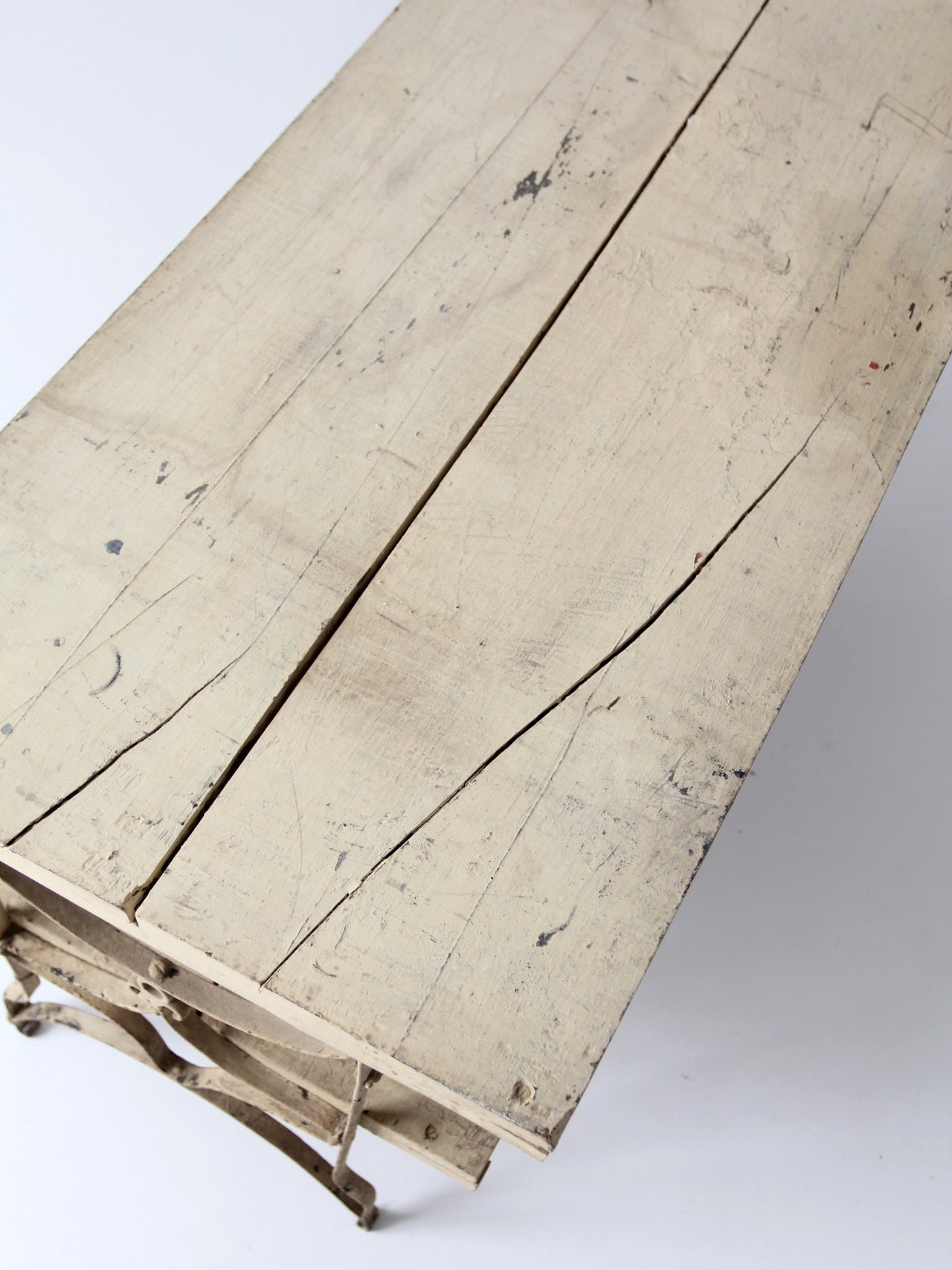 antique French garden two tier console table