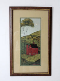 Warren Kimble folk art prints: Brandon Barn & Brandon House