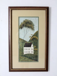 Warren Kimble folk art prints: Brandon Barn & Brandon House