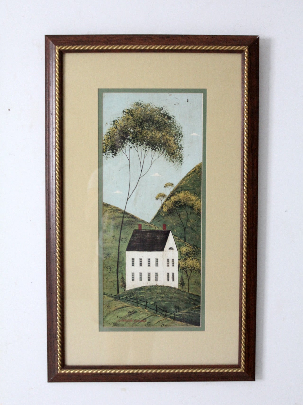 Warren Kimble folk art prints: Brandon Barn & Brandon House