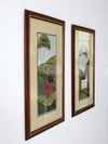 Warren Kimble folk art prints: Brandon Barn & Brandon House