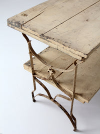 antique French garden two tier console table