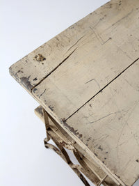 antique French garden two tier console table