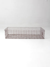 vintage industrial wire storage basket