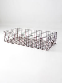 vintage industrial wire storage basket