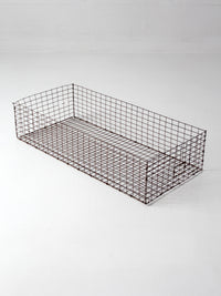 vintage industrial wire storage basket