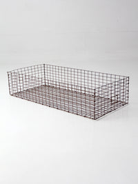 vintage industrial wire storage basket