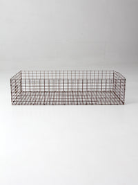 vintage industrial wire storage basket