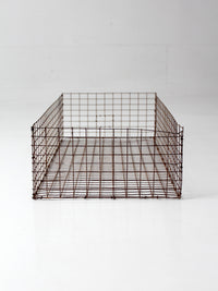 vintage industrial wire storage basket