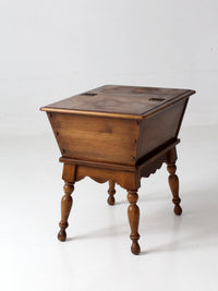 vintage Kling Colonial maple sugar chest style storage table