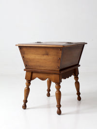 vintage Kling Colonial maple sugar chest style storage table