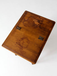 vintage Kling Colonial maple sugar chest style storage table