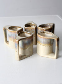 vintage Rodolfo Padilla pottery mugs set of 5