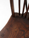 set of 4 antique Windsor brace-back dining chairs