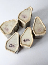 vintage Rodolfo Padilla pottery mugs set of 5