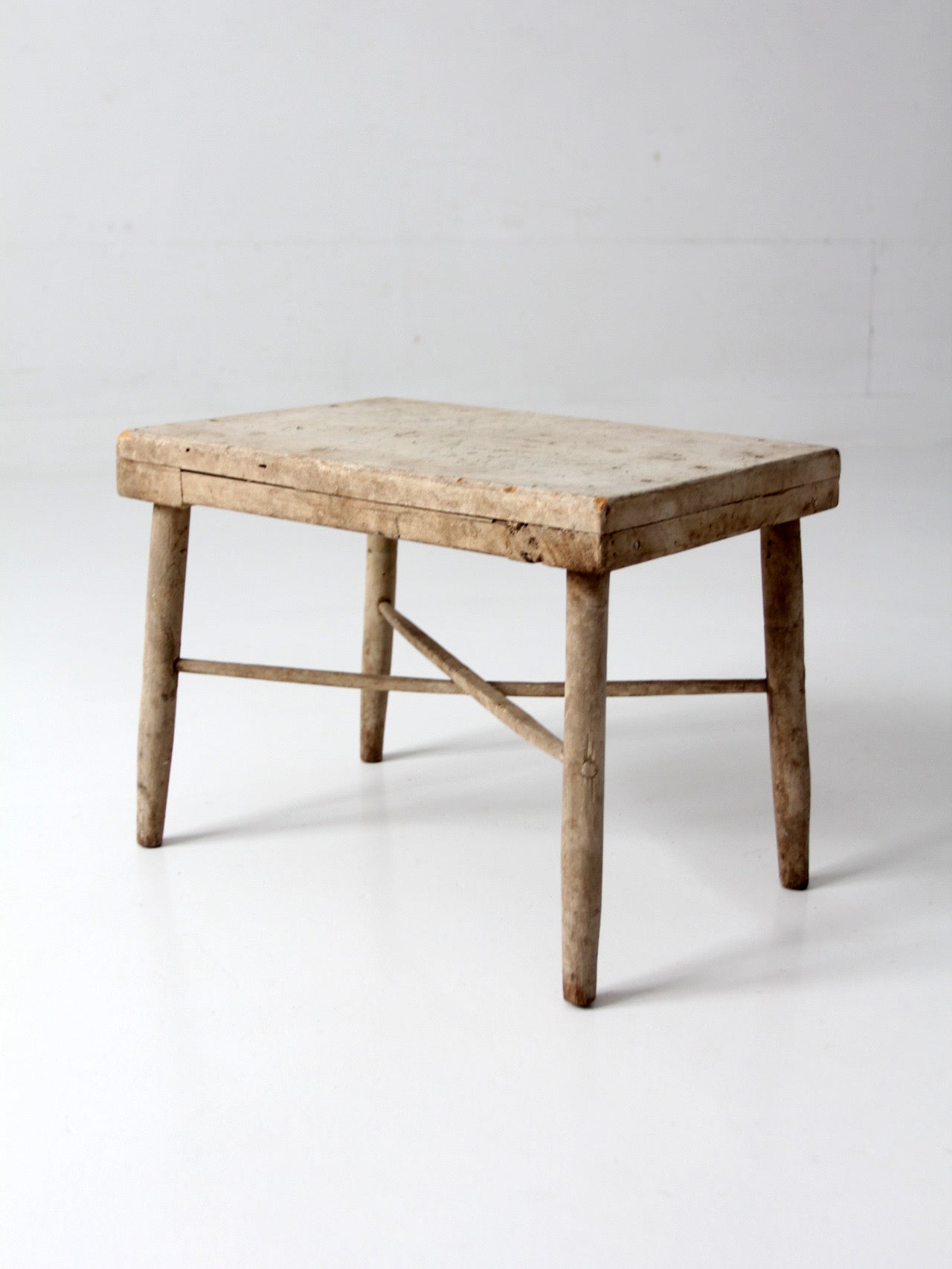 antique painted primitive farmhouse stool
