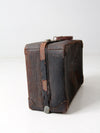 vintage distressed leather luggage